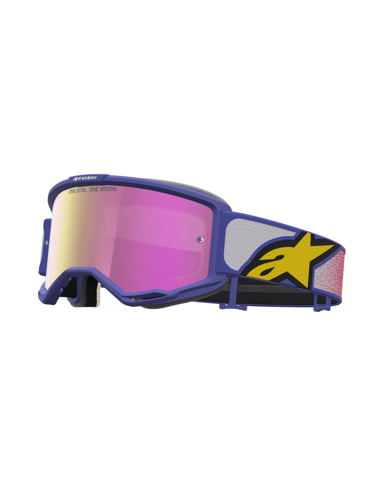 Alpinestars Vision 5 Drag Crossbril – Rood Paars Spiegel Roze