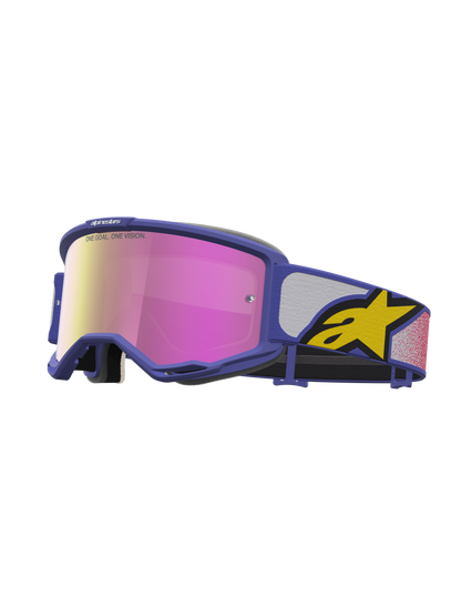 Alpinestars Vision 5 Drag Crossbril – Rood Paars Spiegel Roze
