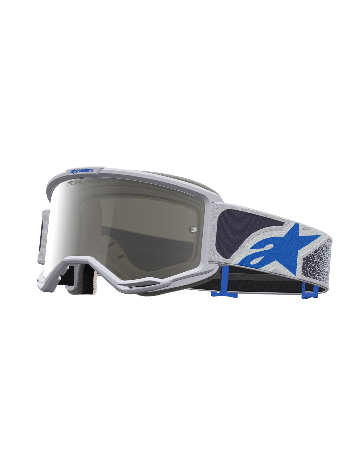 Alpinestars Vision 5 Drag Crossbril – Licht Lilac Blauw Spiegel Zilver