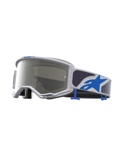 Alpinestars Vision 5 Drag Crossbril – Licht Lilac Blauw Spiegel Zilver