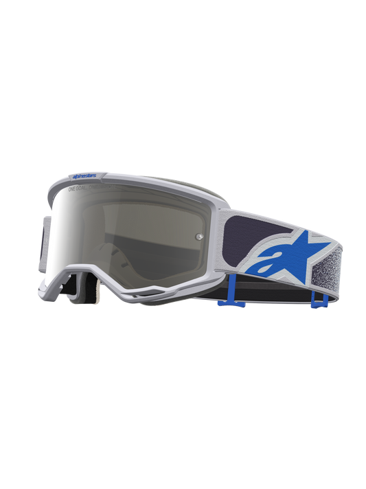 Alpinestars Vision 5 Drag Crossbril – Licht Lilac Blauw Spiegel Zilver