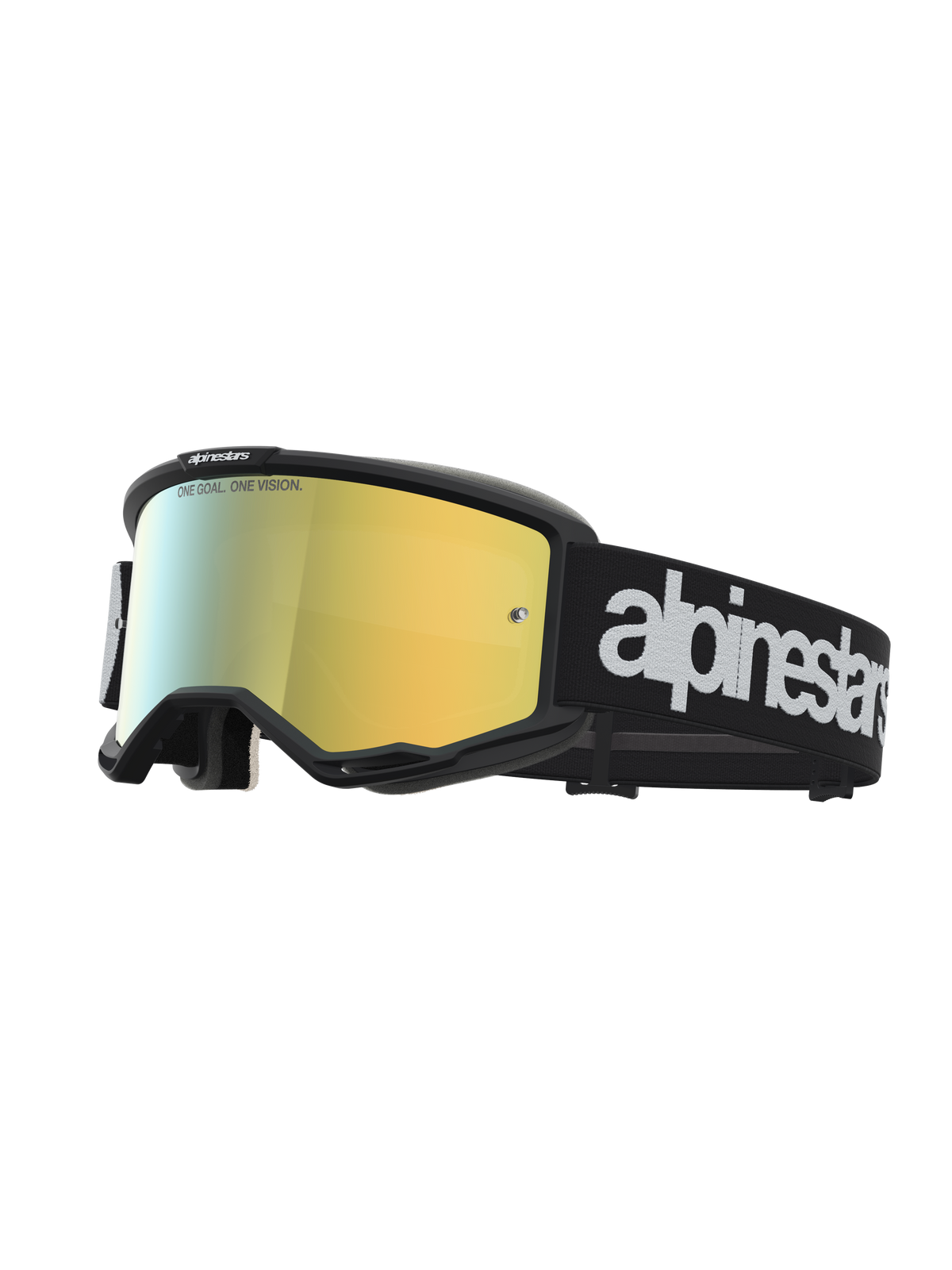 Alpinestars Vision 5 Hone Crossbril – Zwart Wit Spiegel Goud