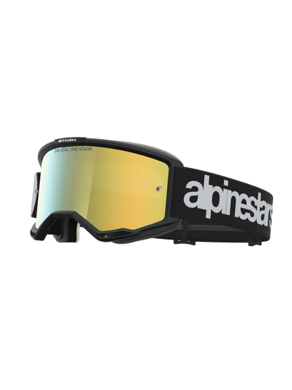 Alpinestars Vision 5 Hone Crossbril – Zwart Wit Spiegel Goud