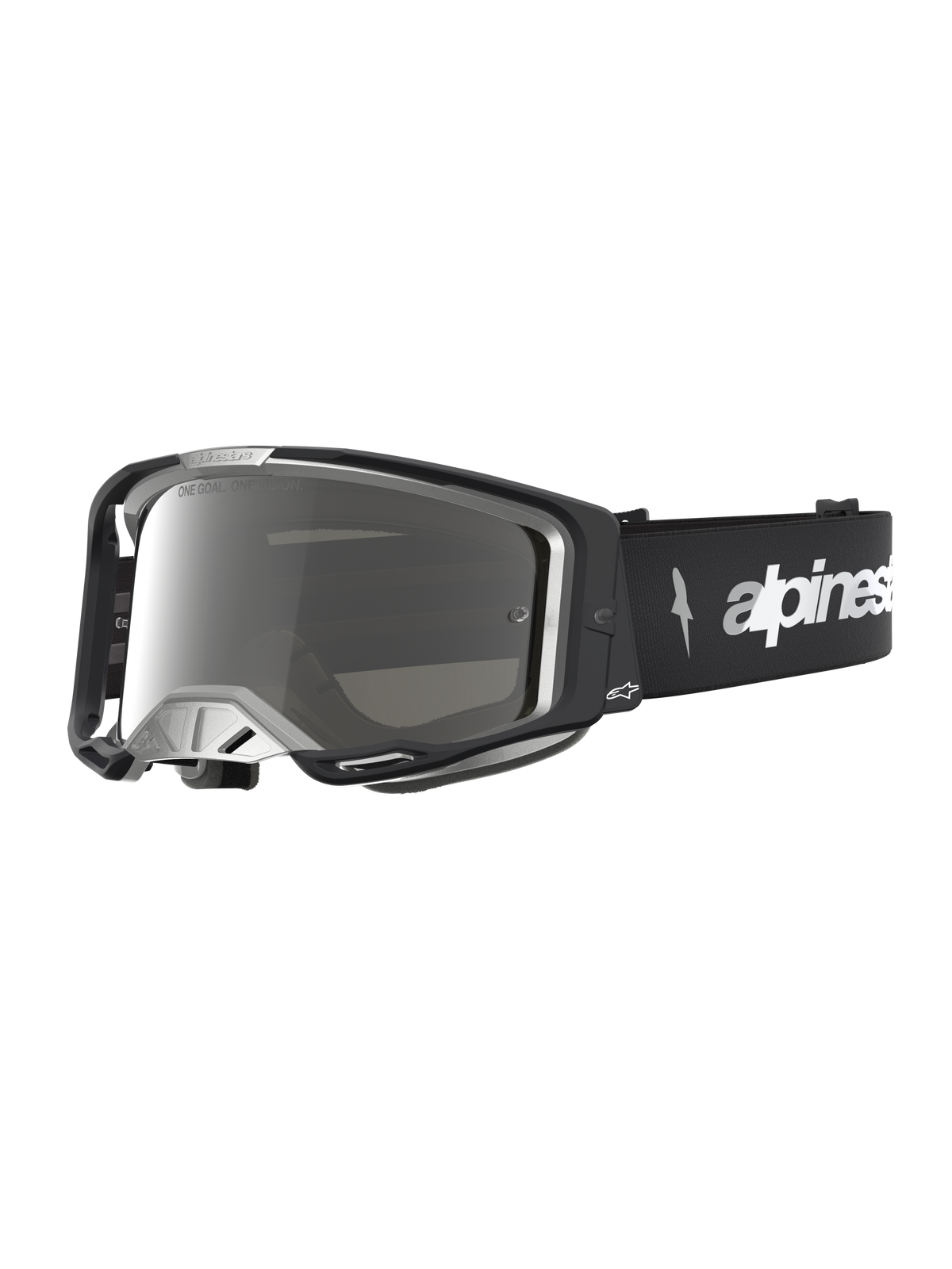 Alpinestars Vision 8 Amber Spiegel Crossbril – Zwart Zilver Spiegel Zilver