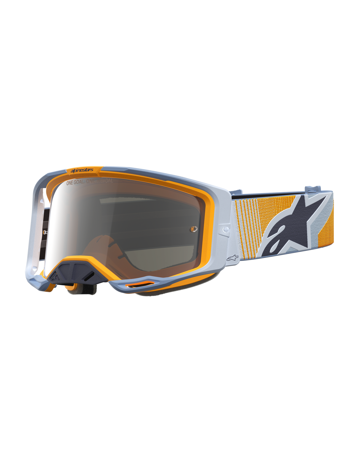 Alpinestars Vision 8 Maven Crossbril – Dust Blauw Oranje Spiegel Zilver