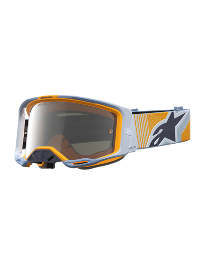 Alpinestars Vision 8 Maven Crossbril – Dust Blauw Oranje Spiegel Zilver
