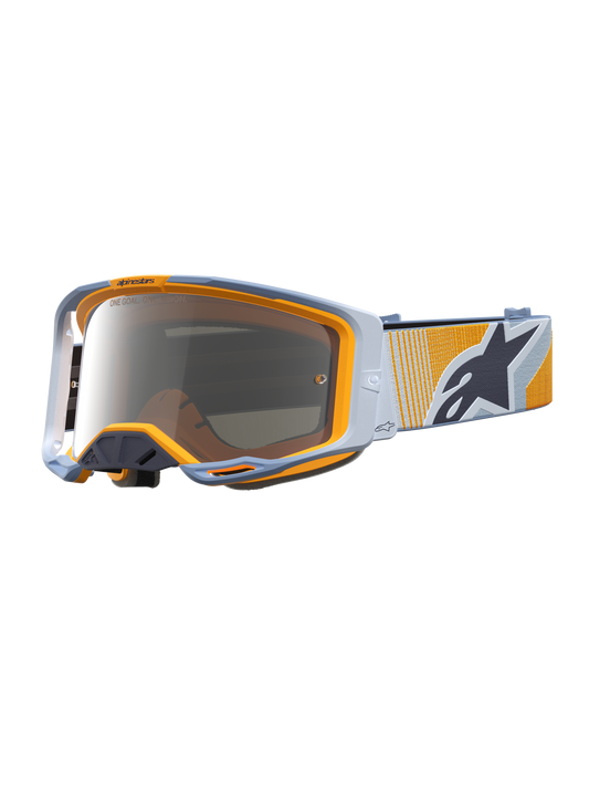 Alpinestars Vision 8 Maven Crossbril – Dust Blauw Oranje Spiegel Zilver