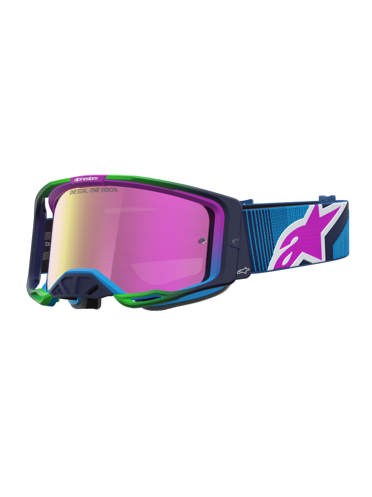 Alpinestars Vision 8 Maven Crossbril – Blithe Blauw Paars Spiegel Roze