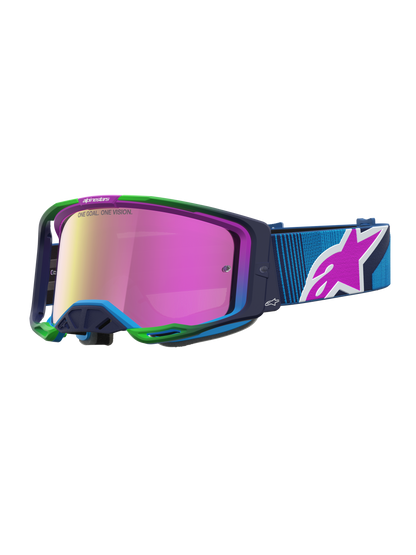 Alpinestars Vision 8 Maven Crossbril – Blithe Blauw Paars Spiegel Roze