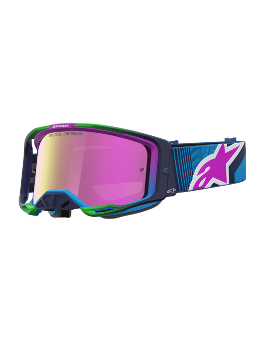Alpinestars Vision 8 Maven Crossbril – Blithe Blauw Paars Spiegel Roze
