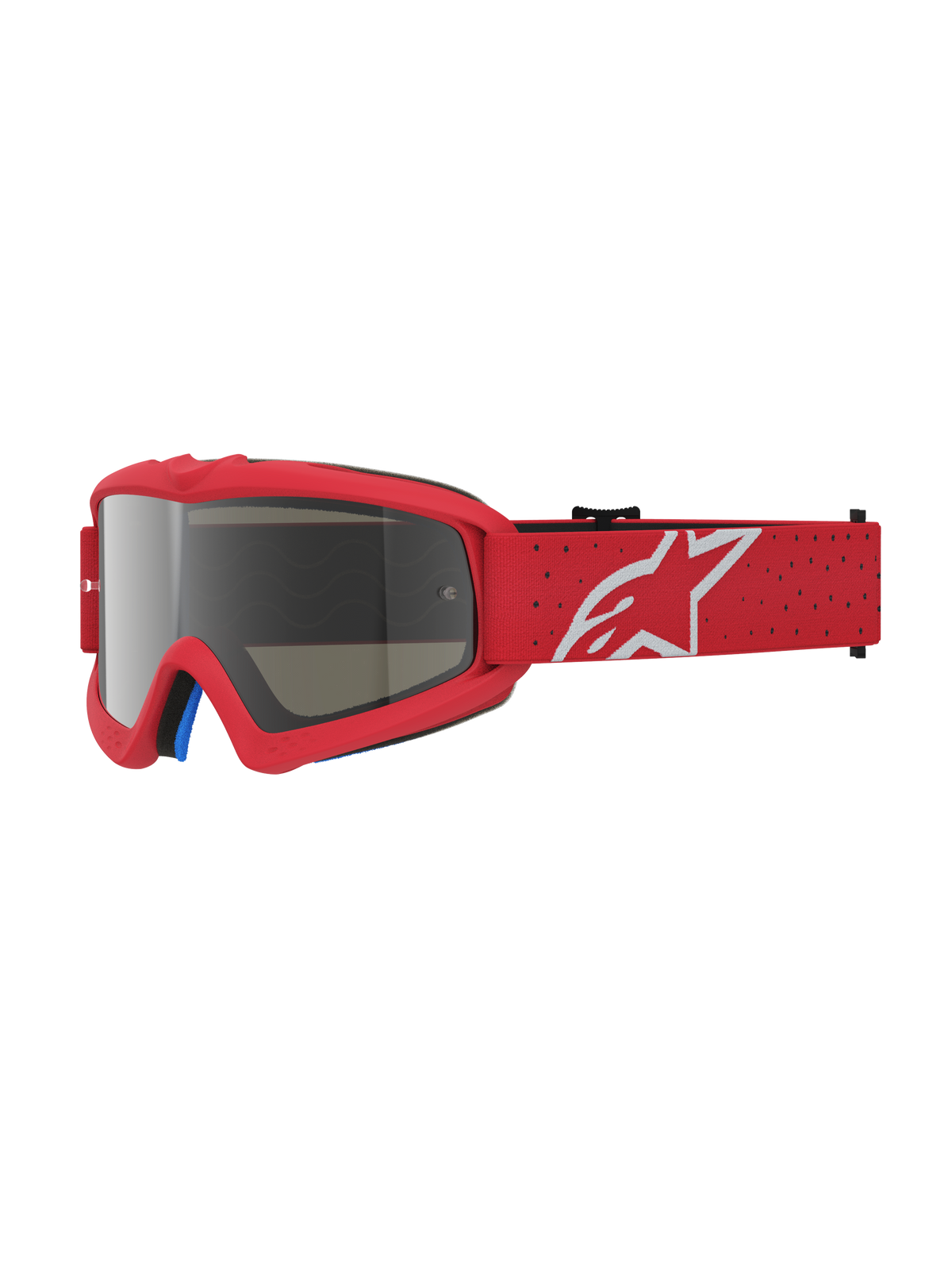 Alpinestars Jeugd Vision Vesta Crossbril – Rood Fluo Chrome Spiegel Zilver