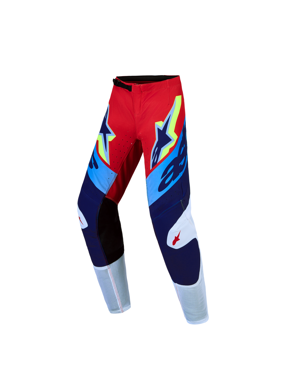 Alpinestars Jeugd Supertech Dyna Broek 2027 – Vuur Rood Wit Navy Blauw