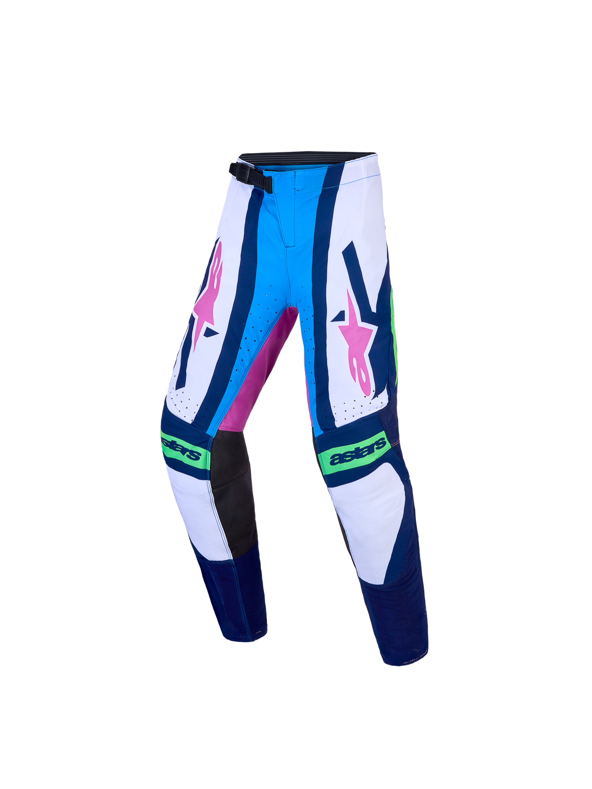 Alpinestars Jeugd Supertech Maven Broek 2027 – Wit Blithe Blauw Groen Fluo