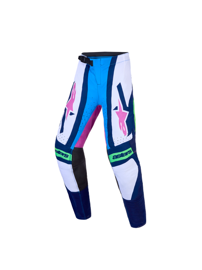Alpinestars Jeugd Supertech Maven Broek 2027 – Wit Blithe Blauw Groen Fluo