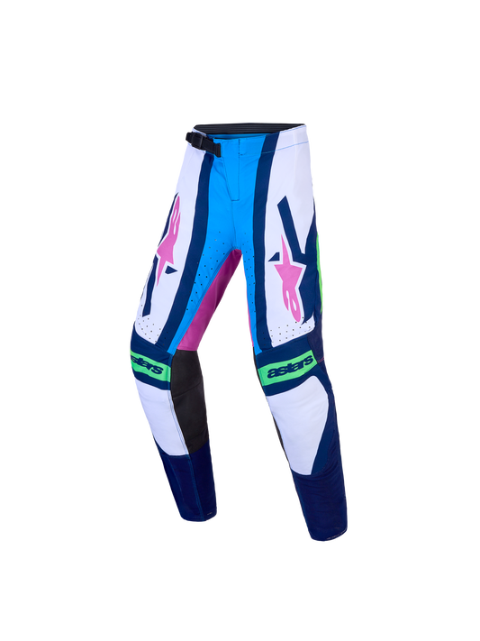 Alpinestars Jeugd Supertech Maven Broek 2027 – Wit Blithe Blauw Groen Fluo