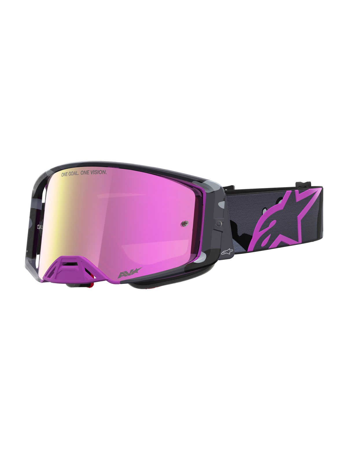 Alpinestars Supertech Lone Beperkte Oplage Crossbril – Camo Paars Spiegel Roze