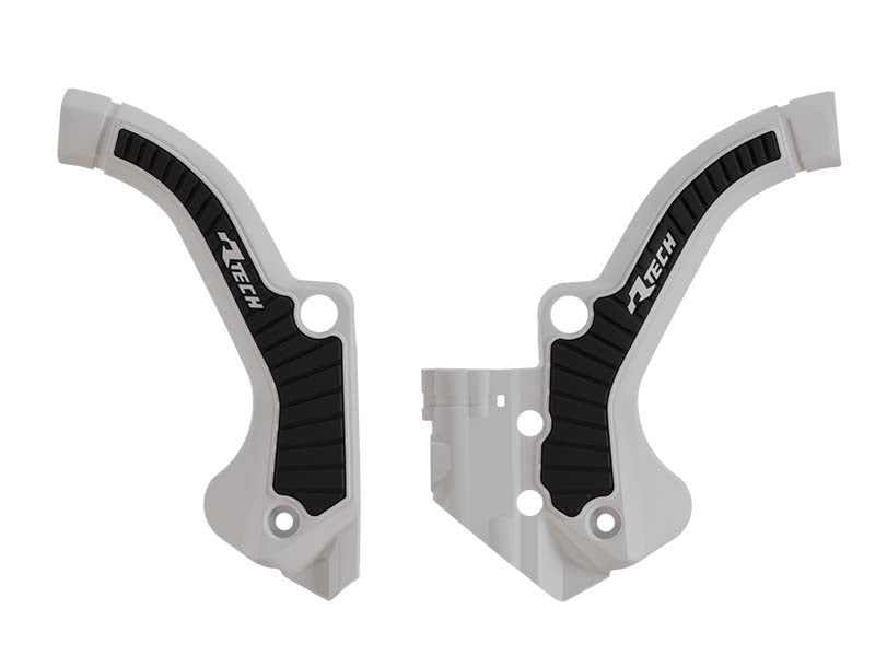 Racetech framebeschermers wit/zwart KTM SX 65, Husqvarna TC 65 en Gas Gas MC 65 (2024–2025)