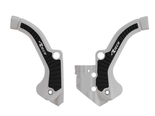 Racetech framebeschermers wit/zwart KTM SX 65, Husqvarna TC 65 en Gas Gas MC 65 (2024–2025)