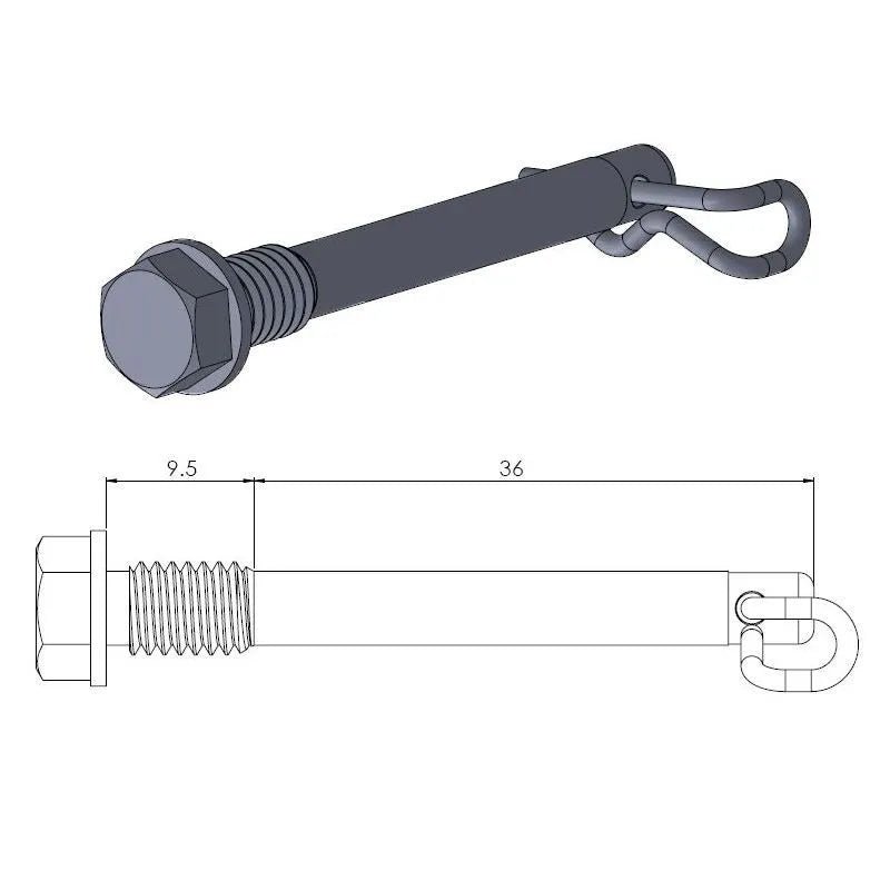 Moto-Master remblokpen achter 213042 – KTM SX85 / Husqvarna TC85