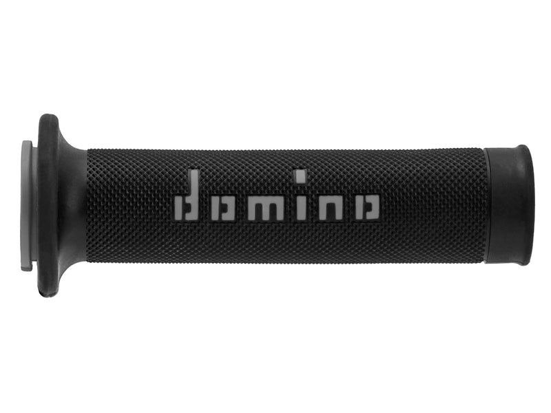 Domino A010 No Waffle handvatten – zwart/grijs 120/125 mm